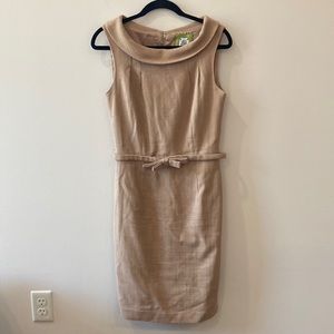 Elizabeth McKay sleeveless work dress tan size 8